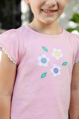 Knit Top With Flowers