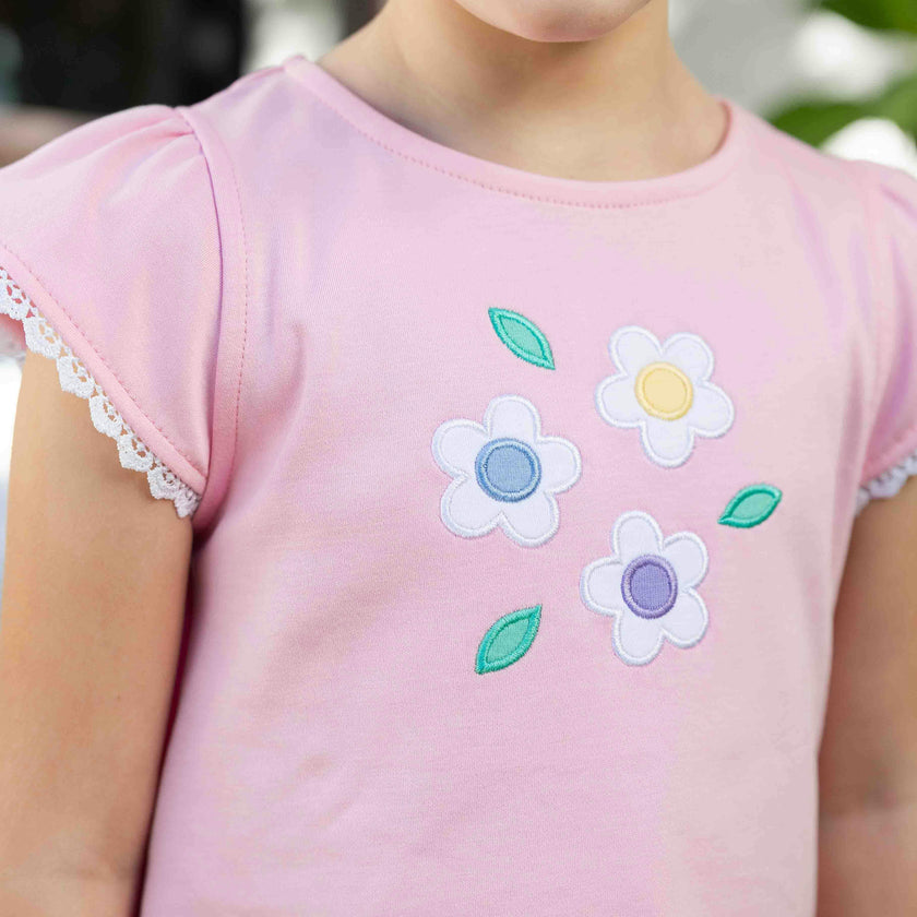 Knit Top With Flowers