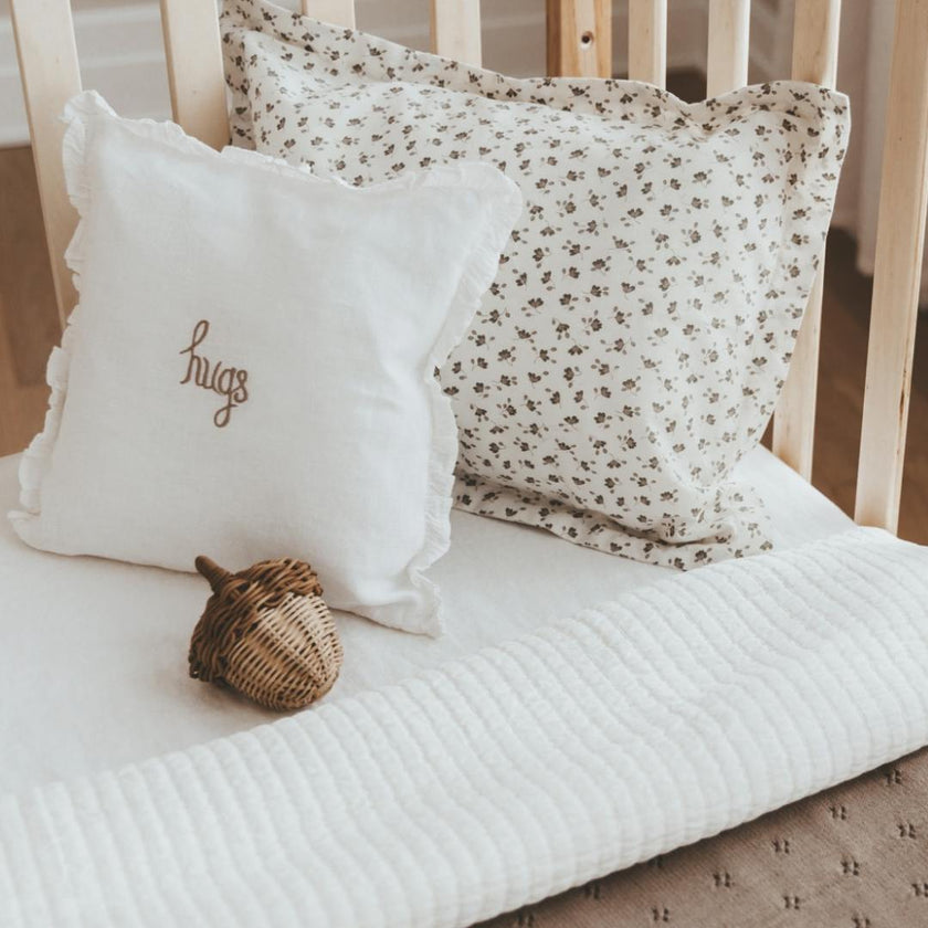 Transfer Flower Knit Baby Blanket