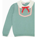 Sage Green Madena Cotton Girl Jumper
