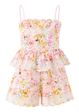 Alessia Cotton Embroidered Romper