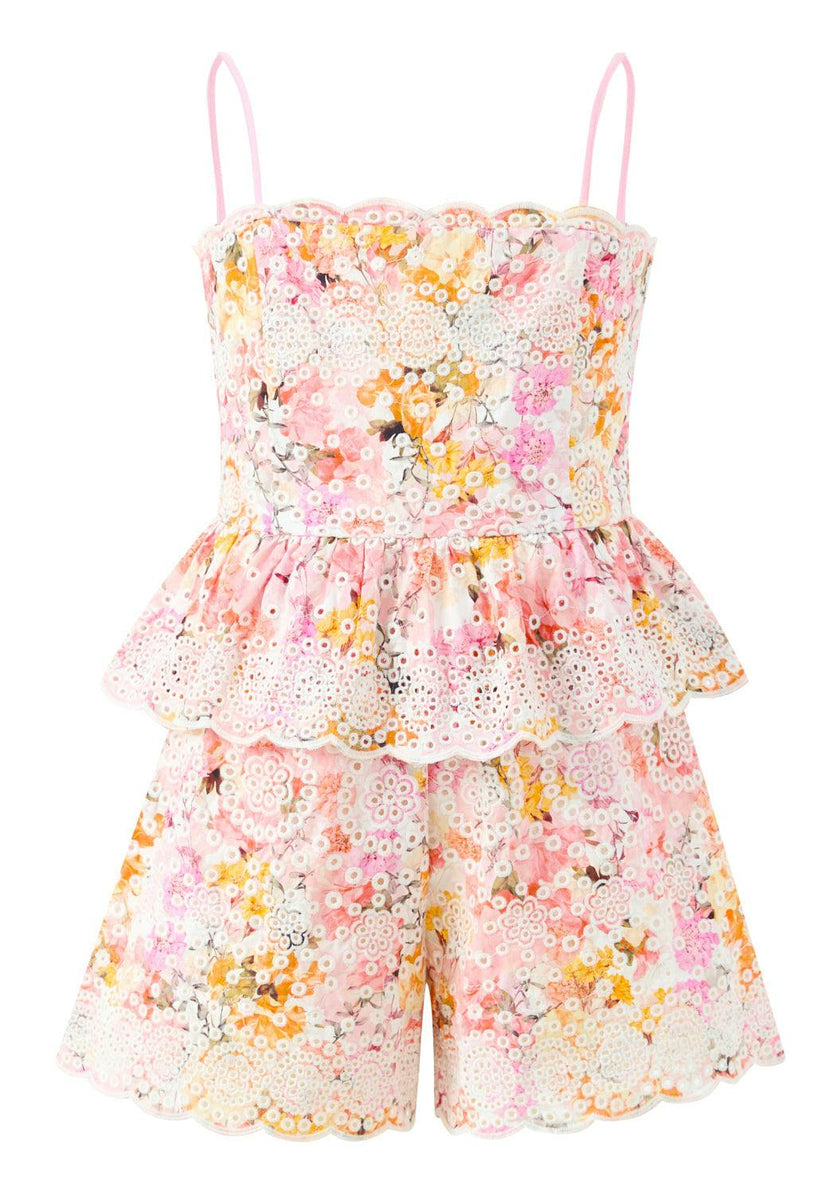 Alessia Cotton Embroidered Romper