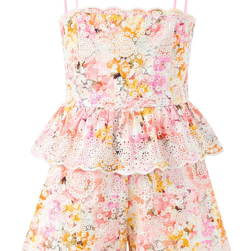 Alessia Cotton Embroidered Romper