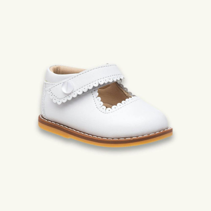 Toddler Mary Jane | White Leather