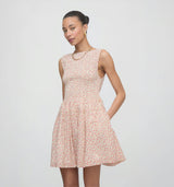 The Cosima Mini Nap Dress - Ivory Geo Ditsy