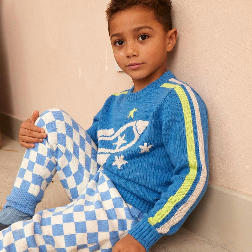 Striped Rocket Jumper | Hussar Blue
