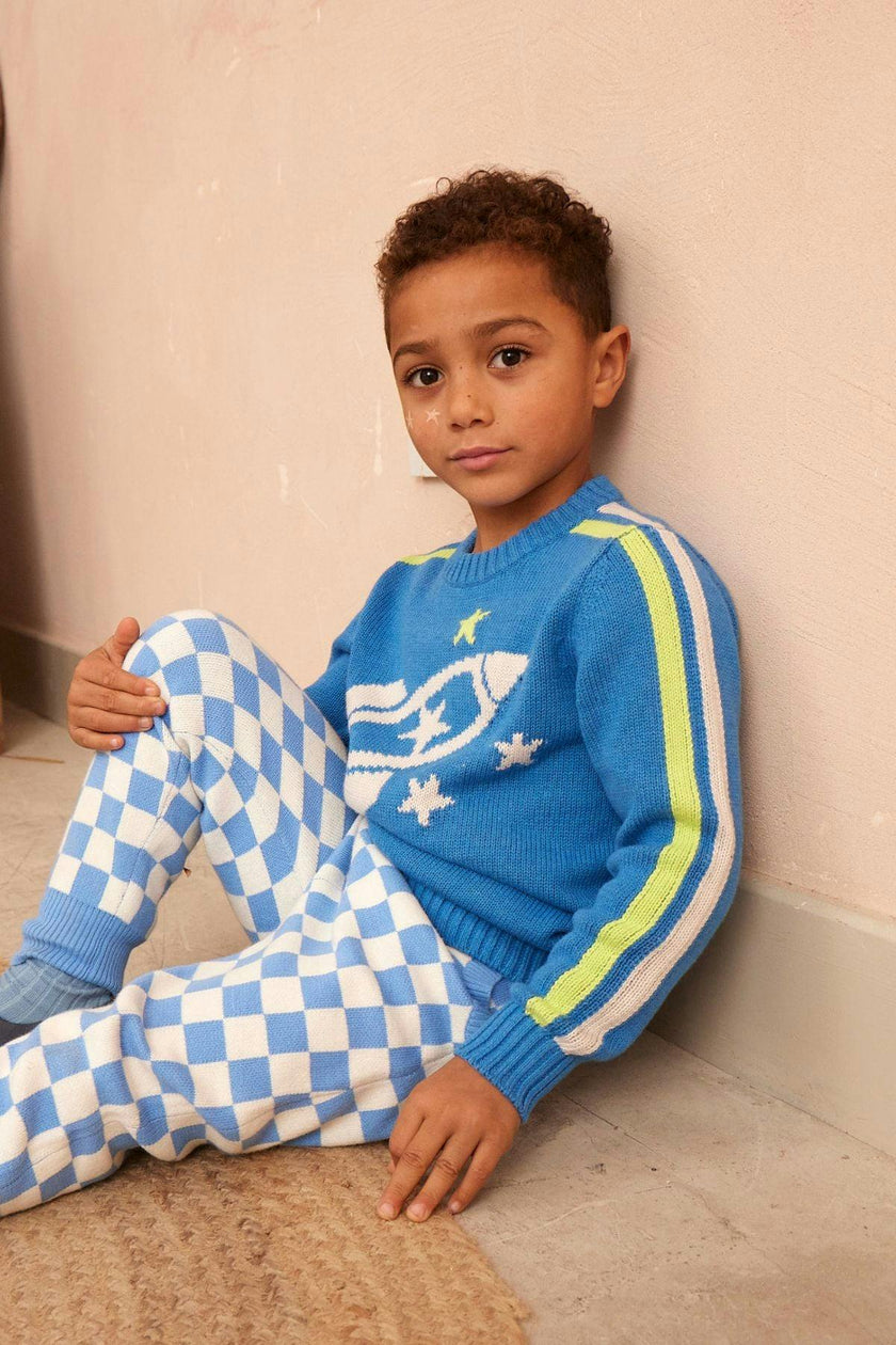 Striped Rocket Jumper | Hussar Blue