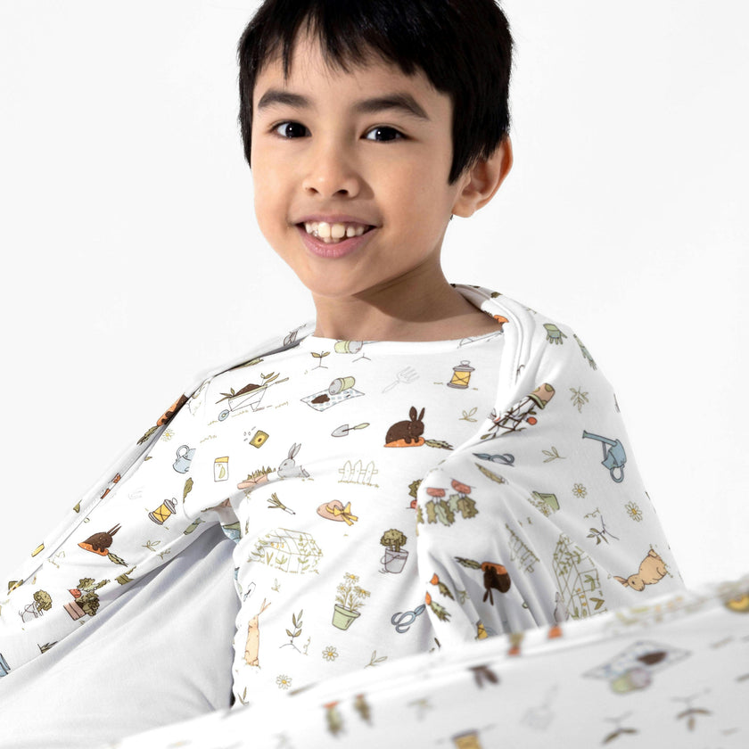 Bunny Garden Bamboo Kids Pajamas