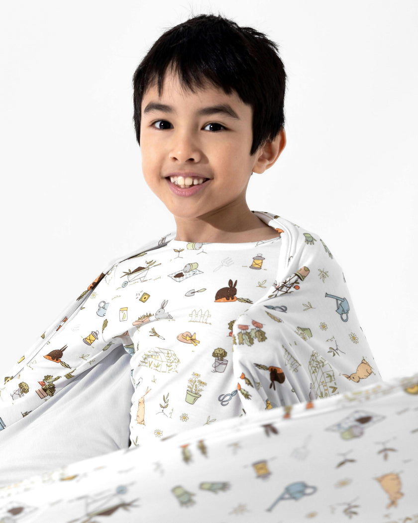 Bunny Garden Bamboo Kids Pajamas