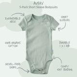 AVERY 5-Pack Short Sleeve Bodysuits