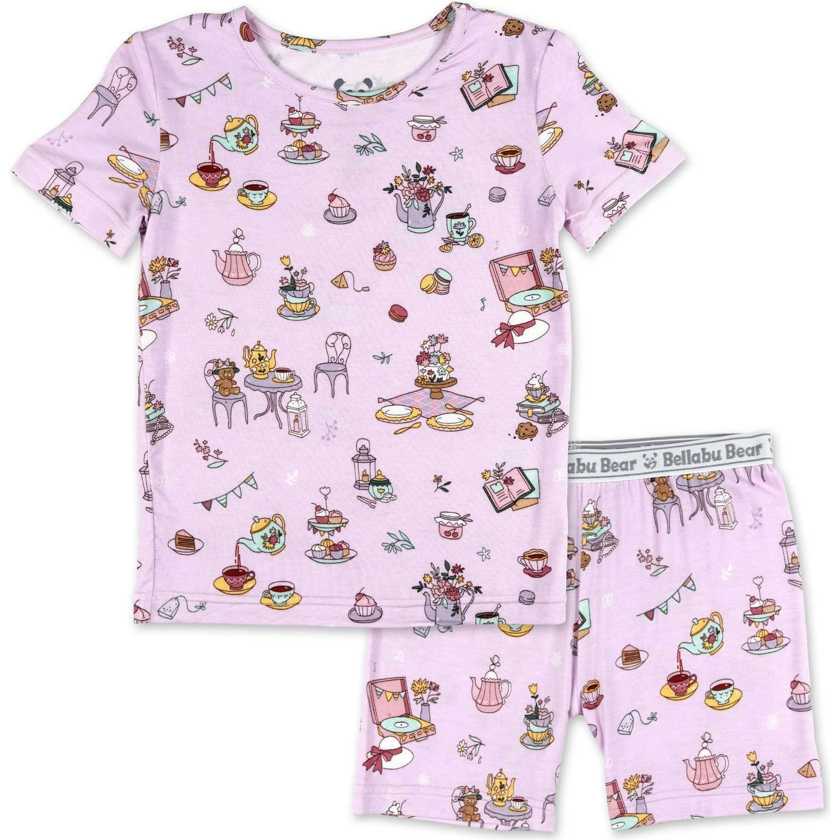 Tea Party Kids Pajama Short Set