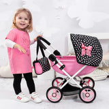 Bayer Design Dolls: Pram Cosy - Black, Pink, Hearts