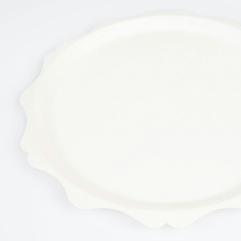 Cream Decorative Edge Compostable Side Plates