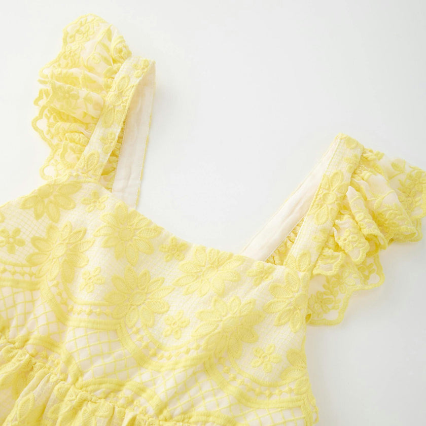 Kaia Lace Embroidered Maxi Dress