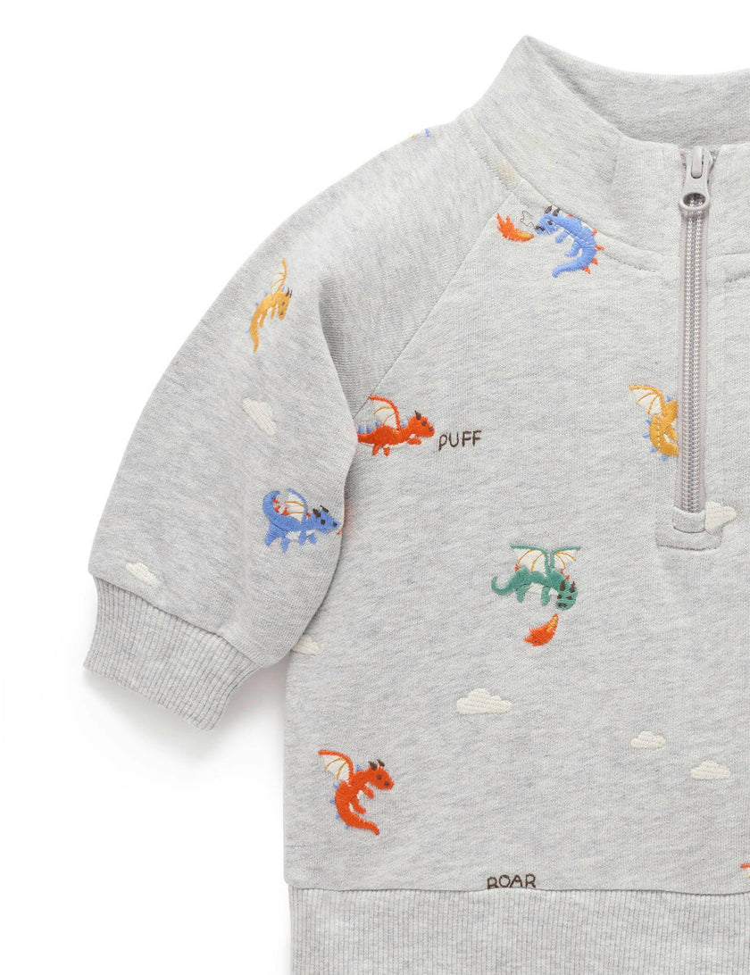 Embroidered Windcheater Flying Dragon Broderie