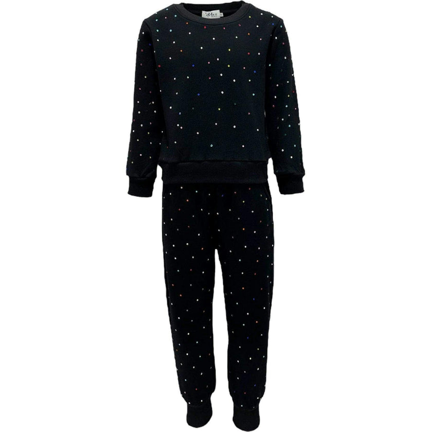 Women's Rainbow Sparkle Track Set Black