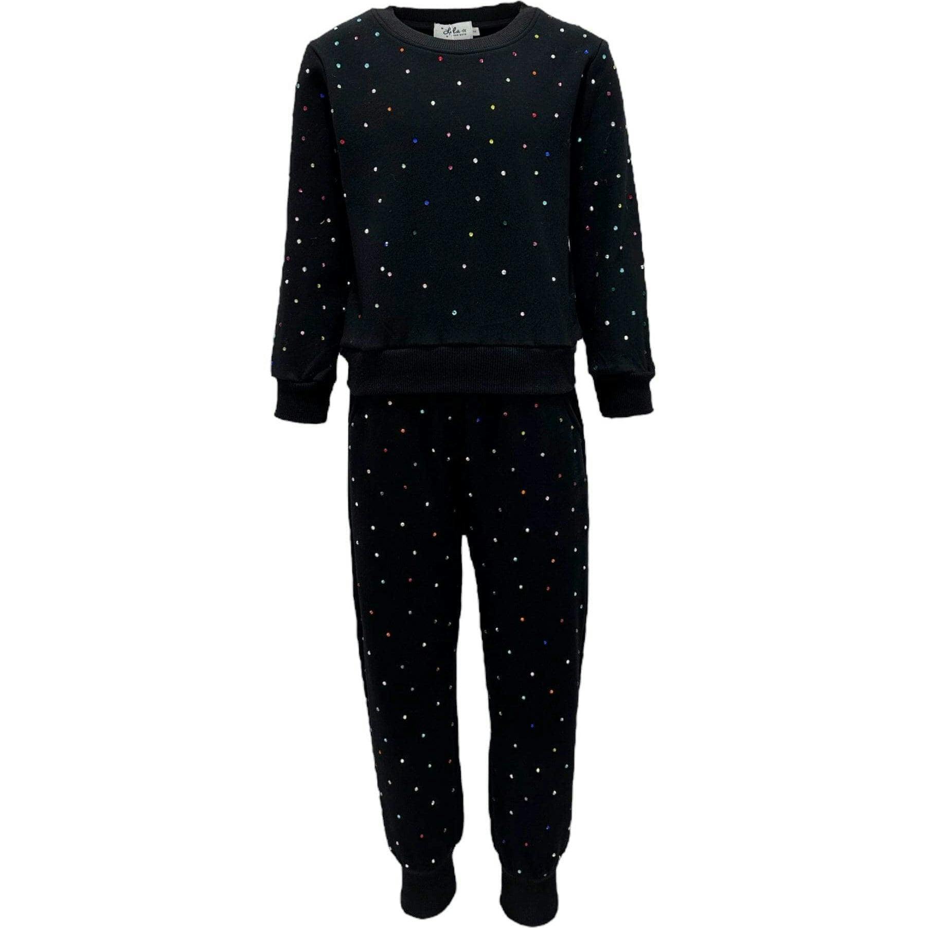 Women's Rainbow Sparkle Track Set Black