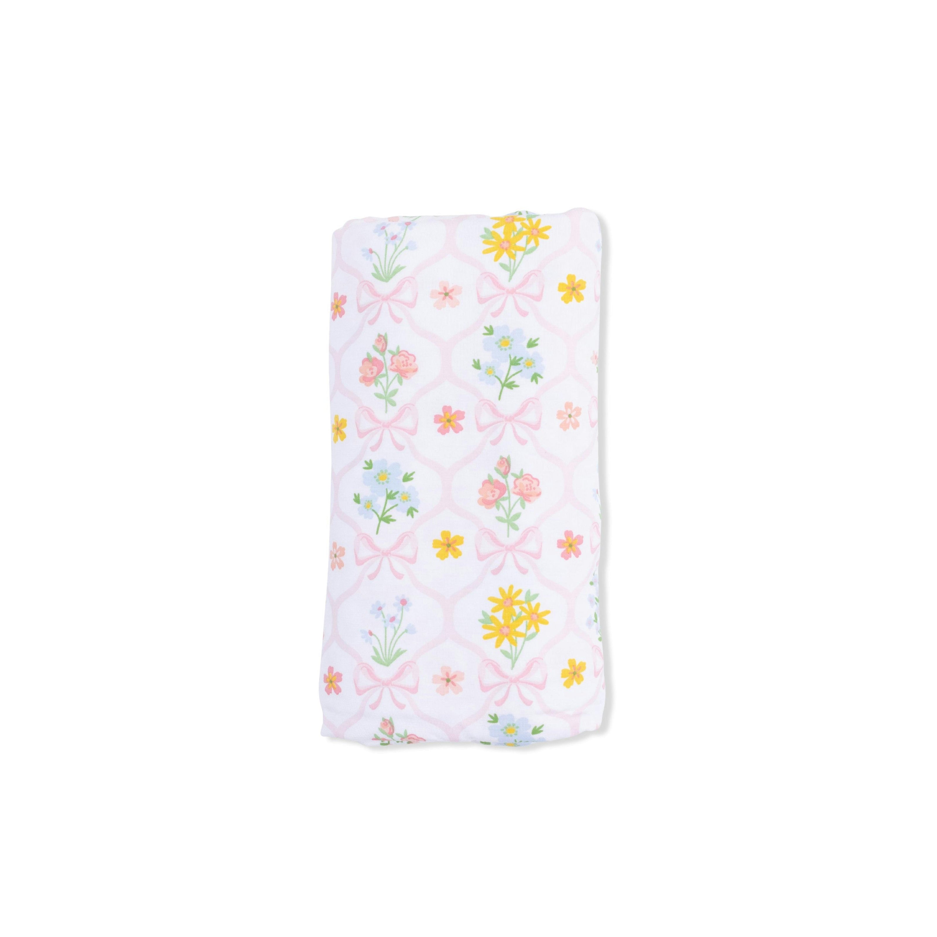 Spring Blooms Bow Trellis - Swaddle Blanket