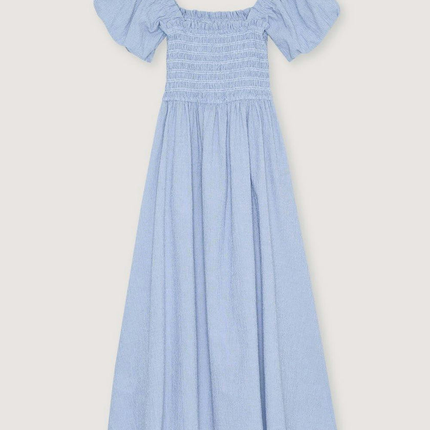 Cloe Woman Dress Summer Midnight Pinstripes