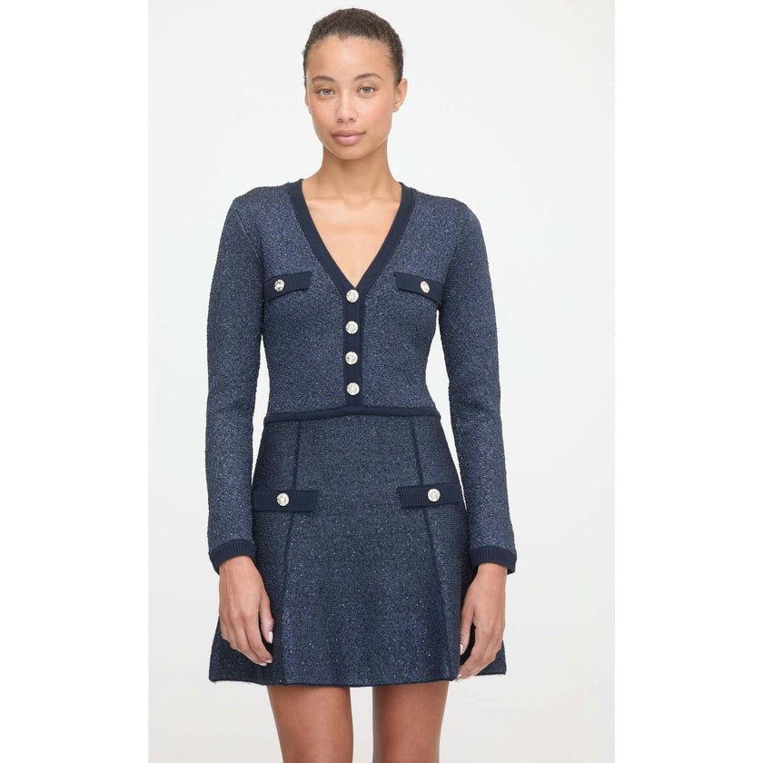 The Lana Dress - Navy Sequin