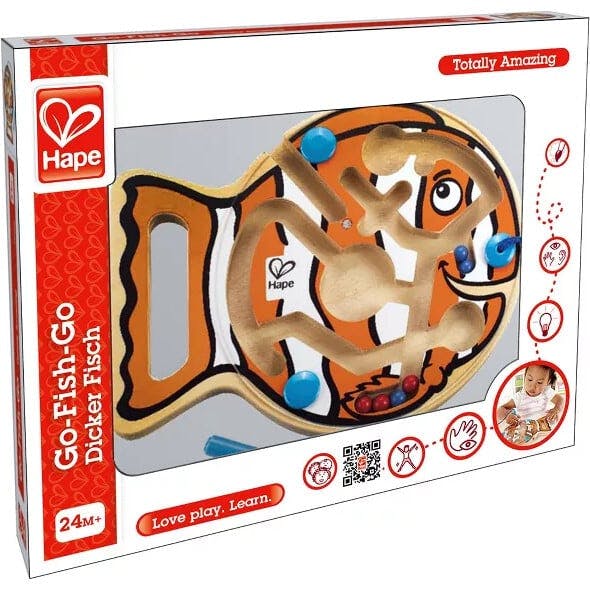 Hape: Go-Fish-Go - Wooden Magnetic Wand Bead Maze