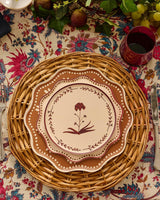 Plume Dinner Plate Set in Brass