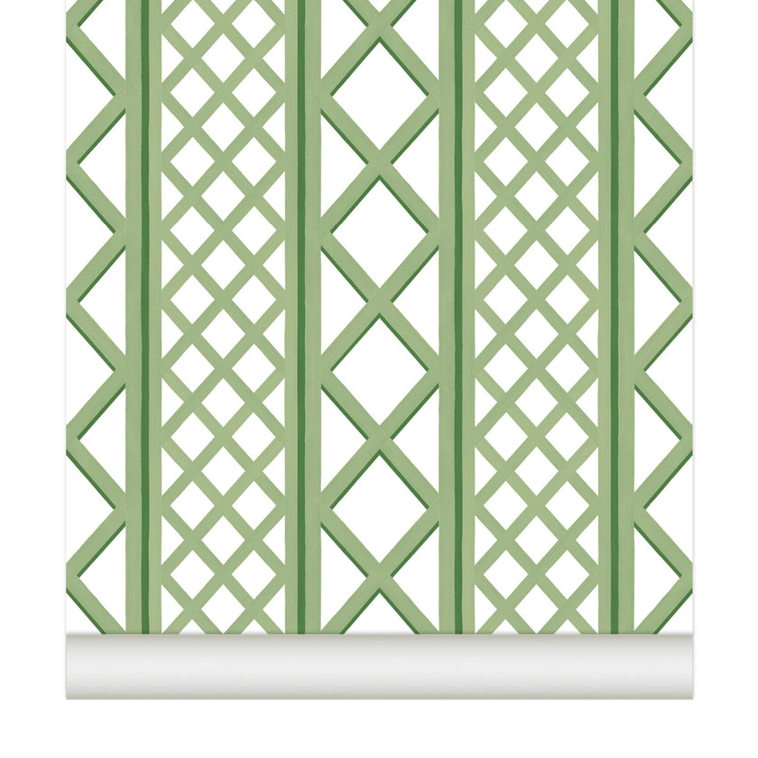 Wallpaper TREILLAGE color Verveine