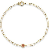 Classique Birthstone Paperclip Bracelet