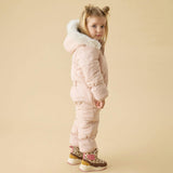 Water Repellent  Padded Snowsuit - Pink