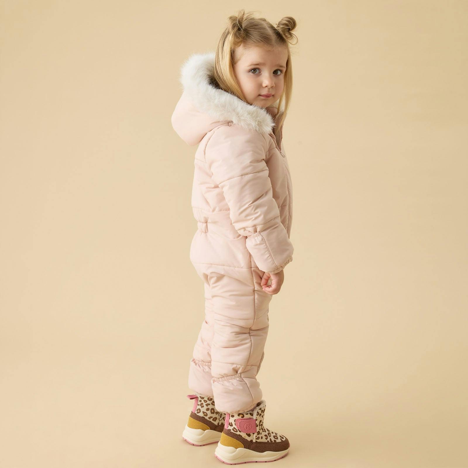 Water Repellent  Padded Snowsuit - Pink