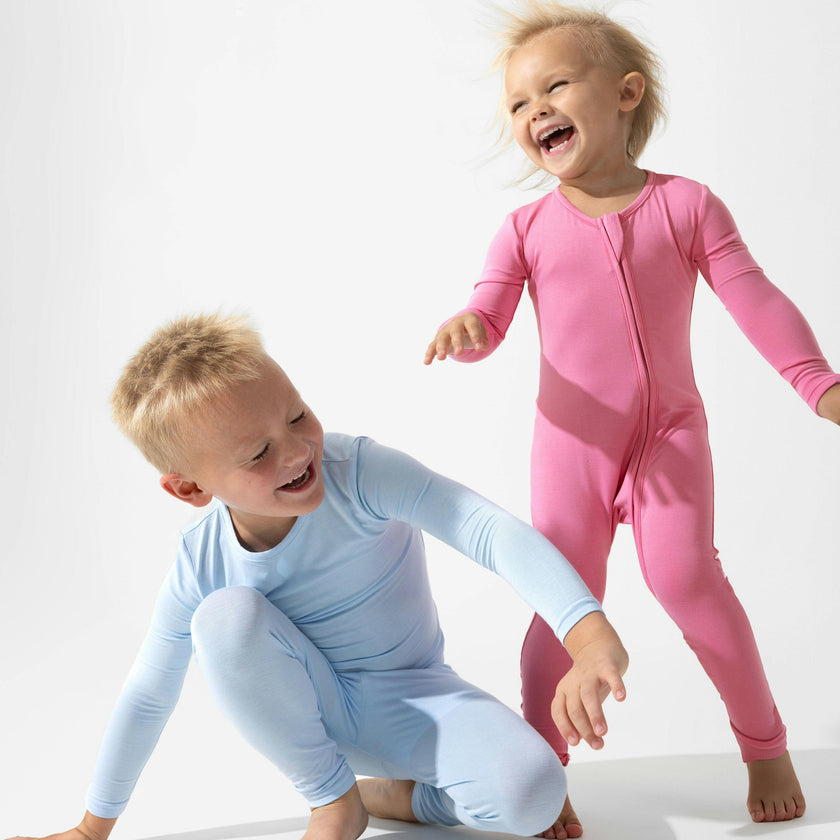Bubblegum Pink Bamboo Convertible Footie