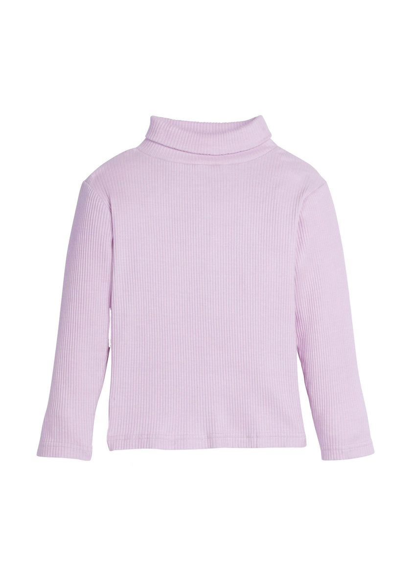 Stretchy Ribbed Long Sleeve Turtleneck Sweatshirt