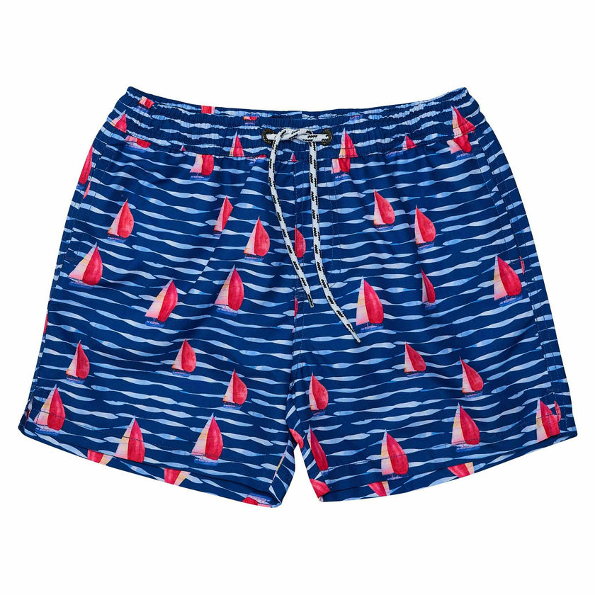 Sustainable Comfort Lined Drawstring Swim Short