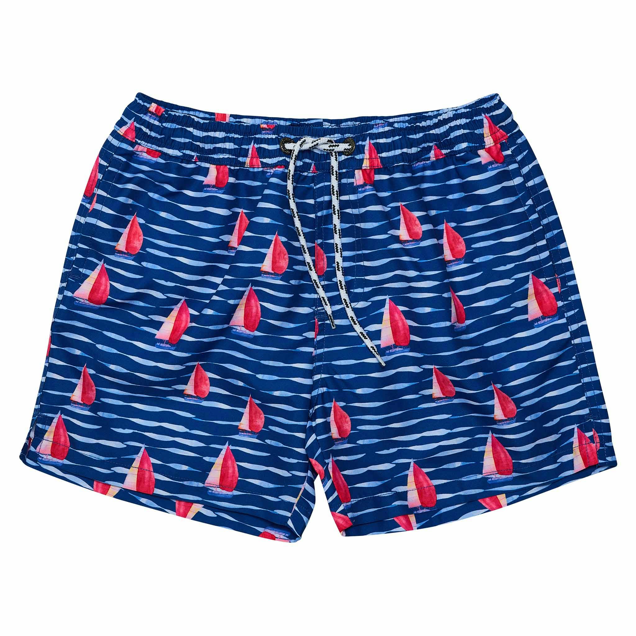 Sustainable Comfort Lined Drawstring Swim Short