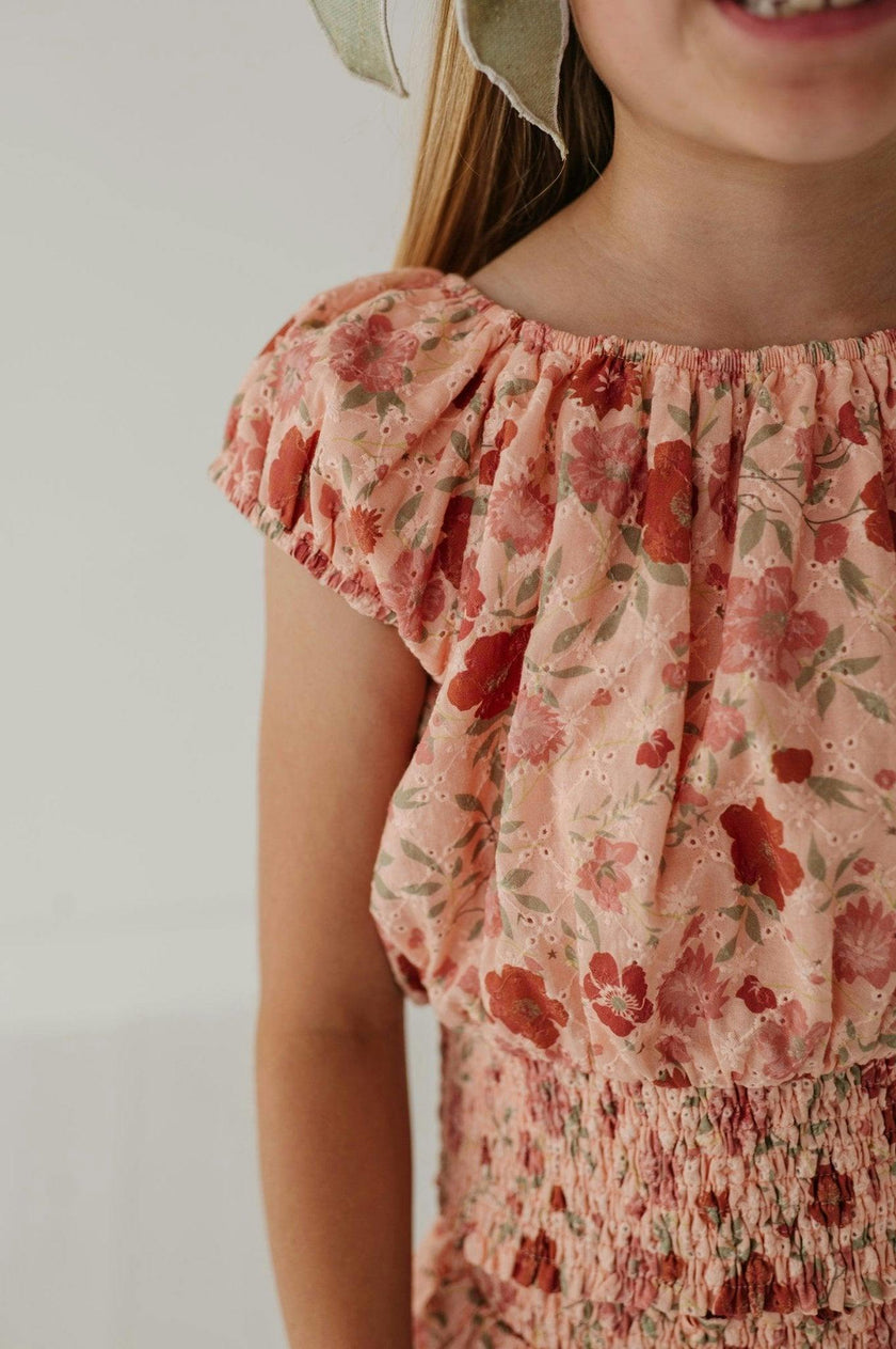 Eyelet Peasant Top