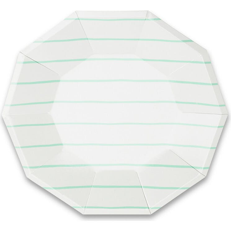 Mint Frenchie Striped Small Plates