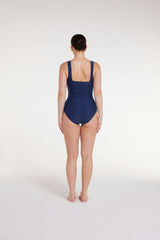 Margaret One-piece Swimsuit in Midnight Navy and White