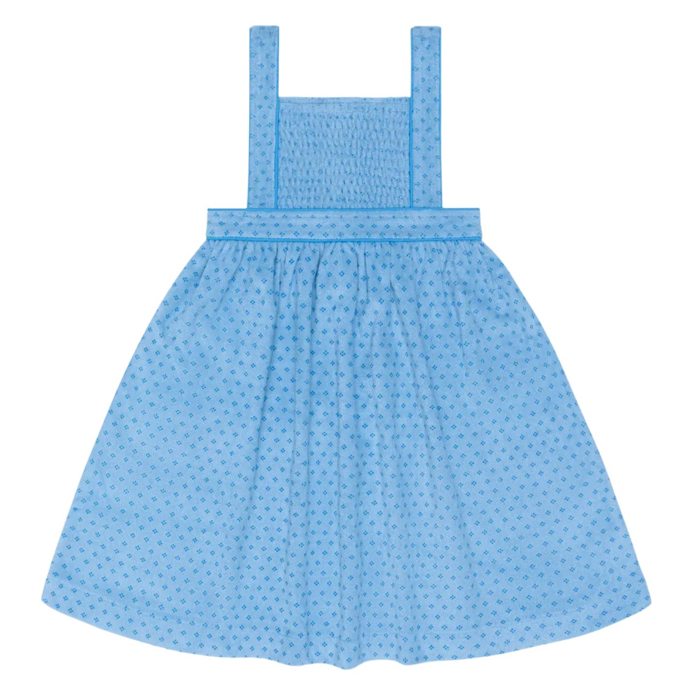 girls le marin dot french terry bib dress