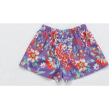 BEVERLY FLOWERS SHORTS DEEP LAVANDER