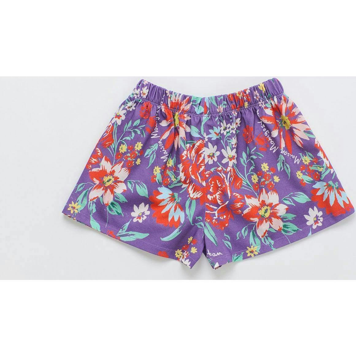 BEVERLY FLOWERS SHORTS DEEP LAVANDER
