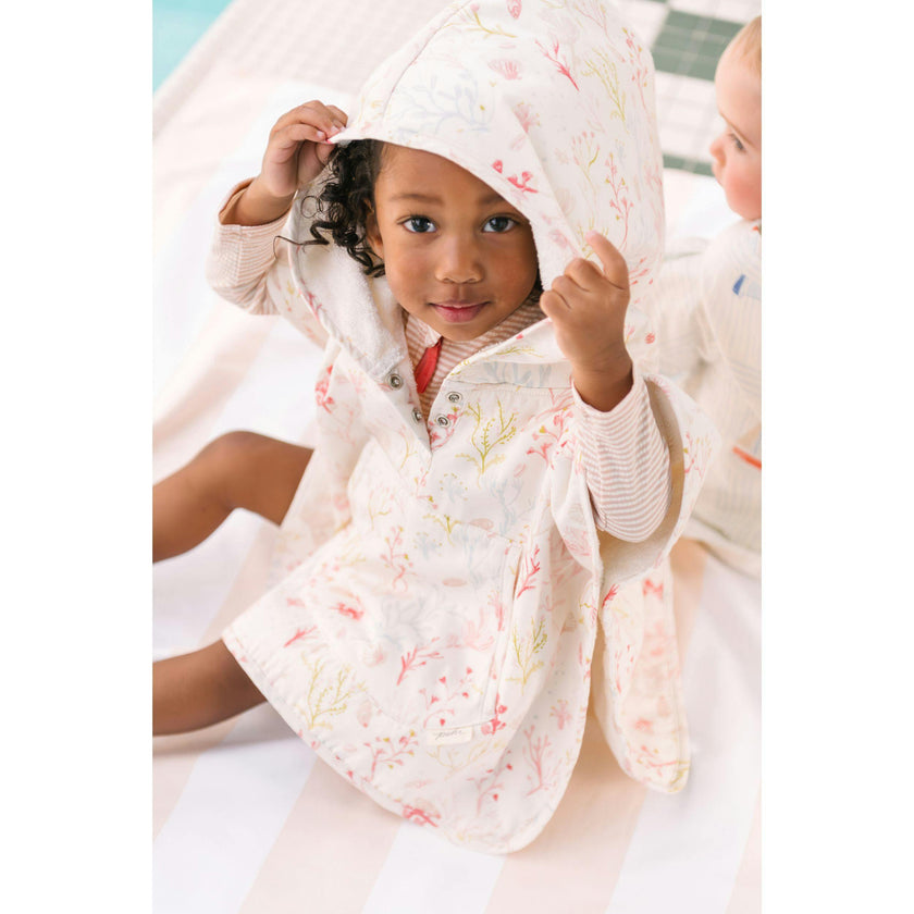 Hooded Poncho Towel - Sea Bloom