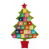 Handmade Hand Felted Wool Multicolor Tree Advent Calendar Arcadia Home