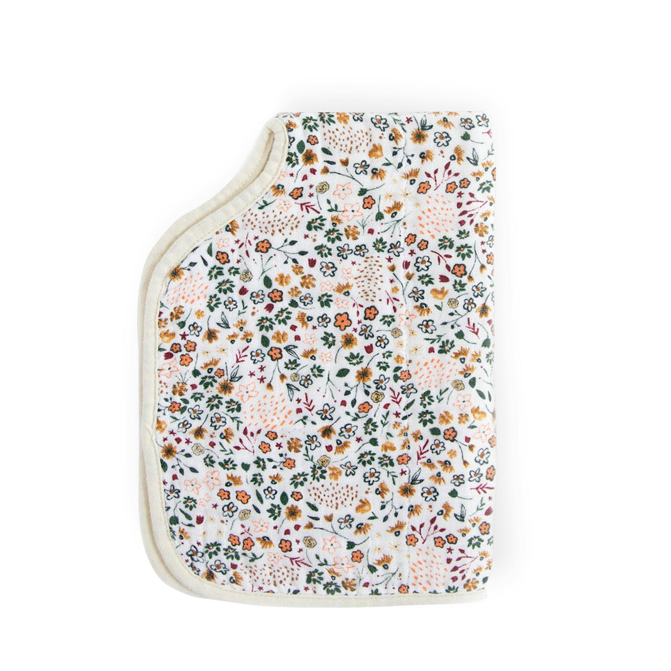 Cotton Muslin Burp Cloth - Pressed Petals