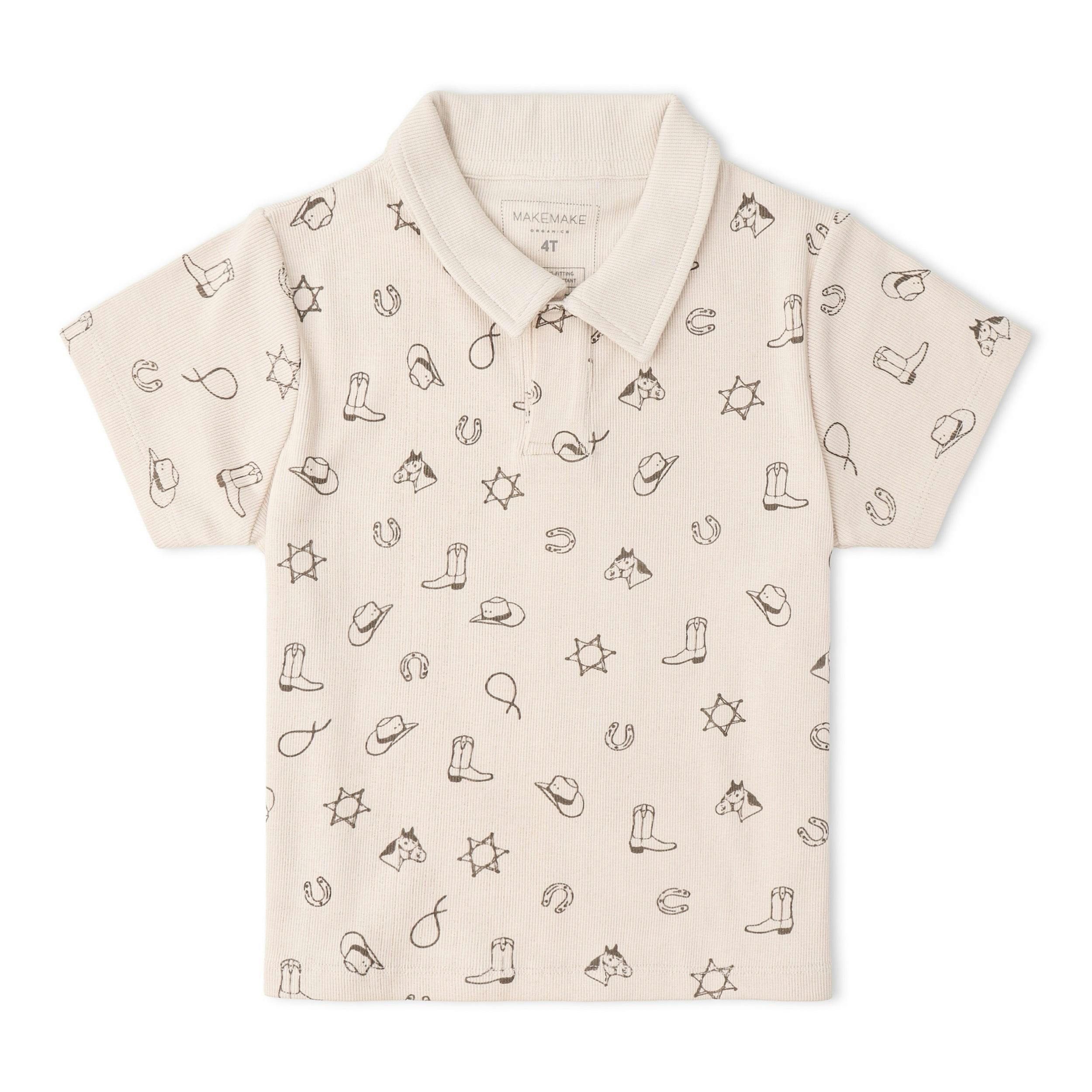 Organic Collar Tee & Shorts Set - Rodeo