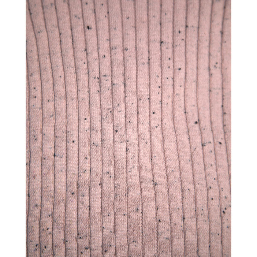 Ribbed Knit Long Sleeve Retro Top