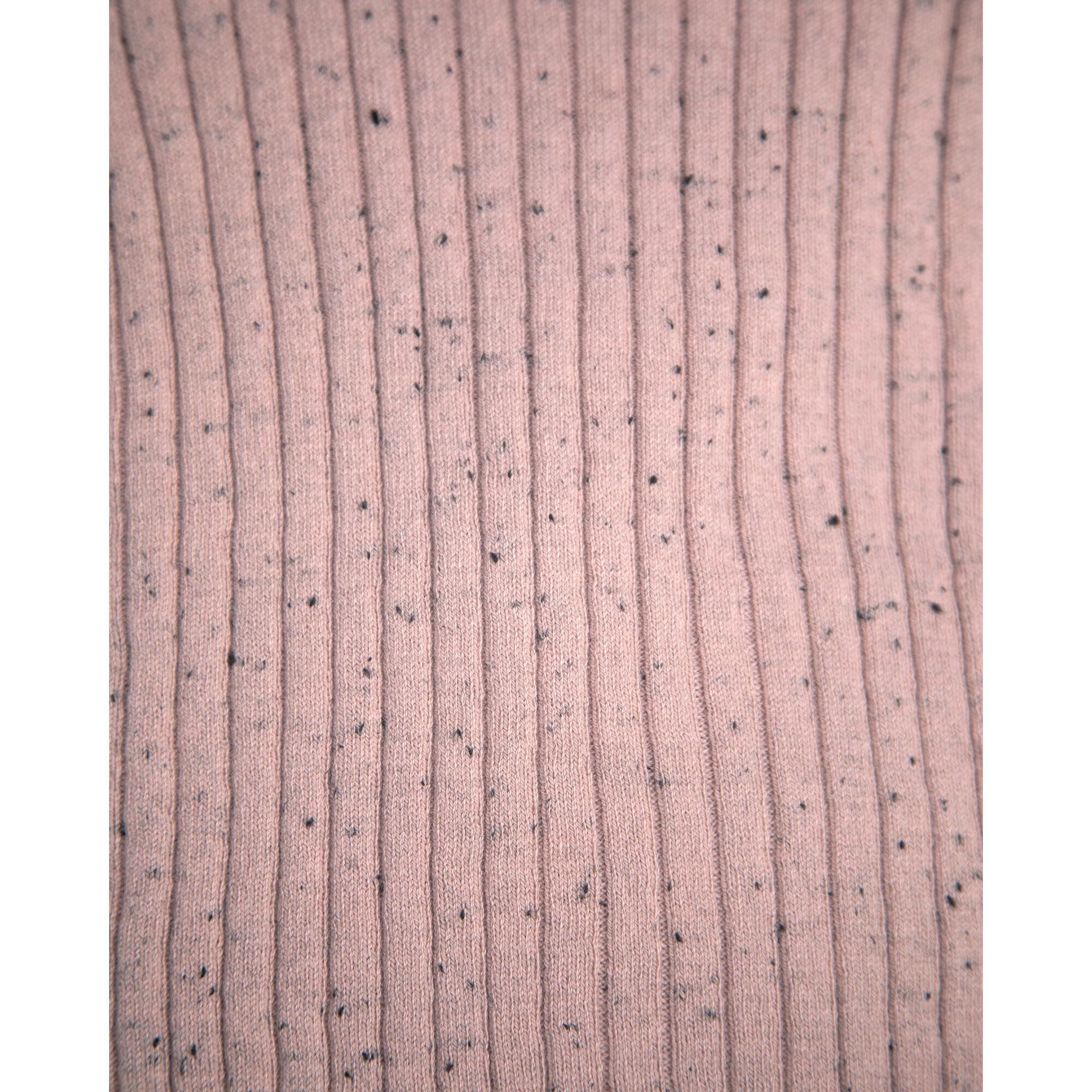 Ribbed Knit Long Sleeve Retro Top