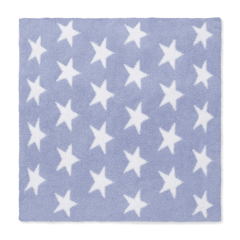 Chenille - Dusty Blue Star Blanket