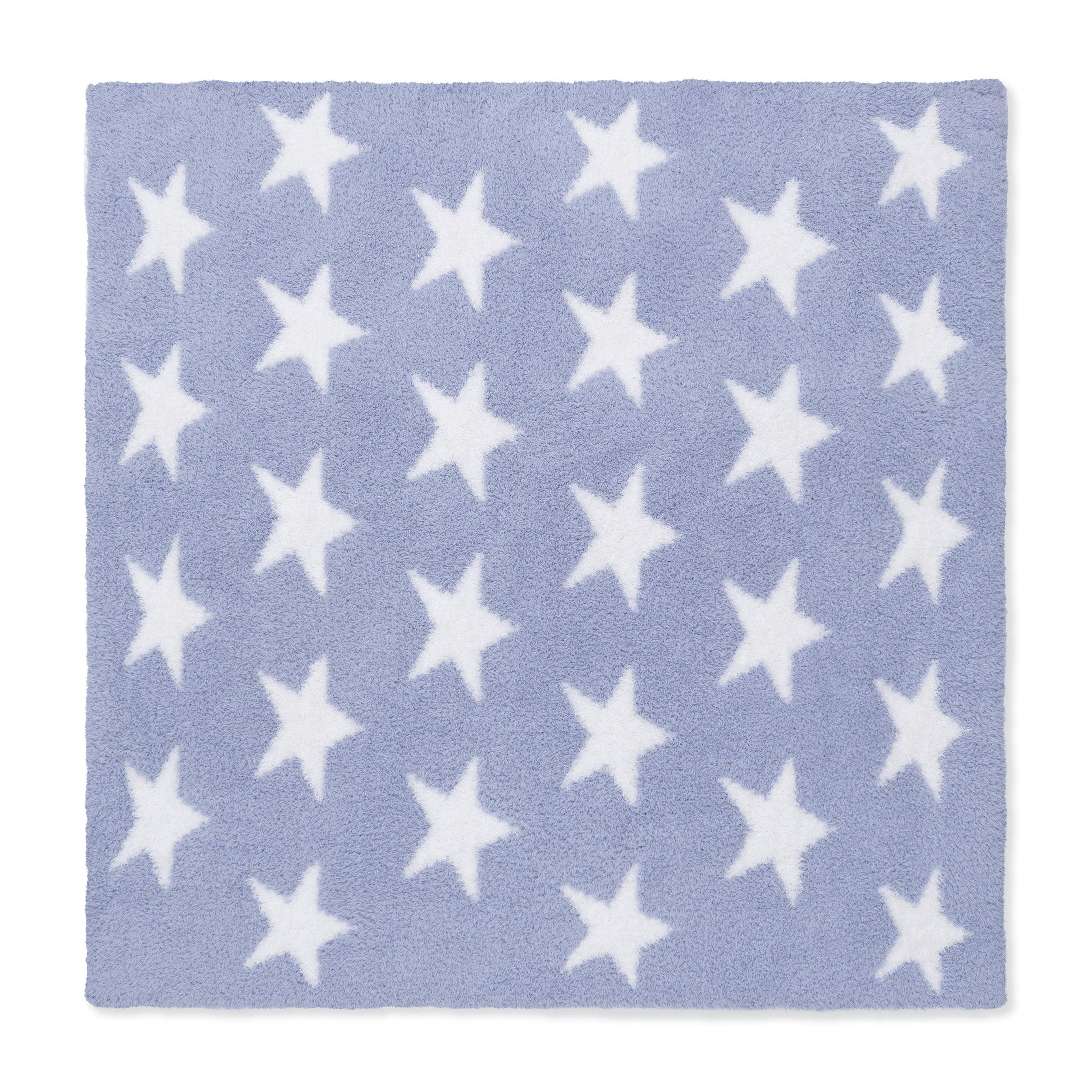 Chenille - Dusty Blue Star Blanket