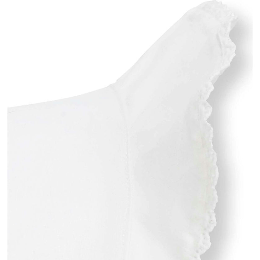 Brimmed Linen Baby Bonnet, White
