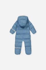 Baby Cloud One Piece Snowsuit Adapted For Car Seats Blue Grey